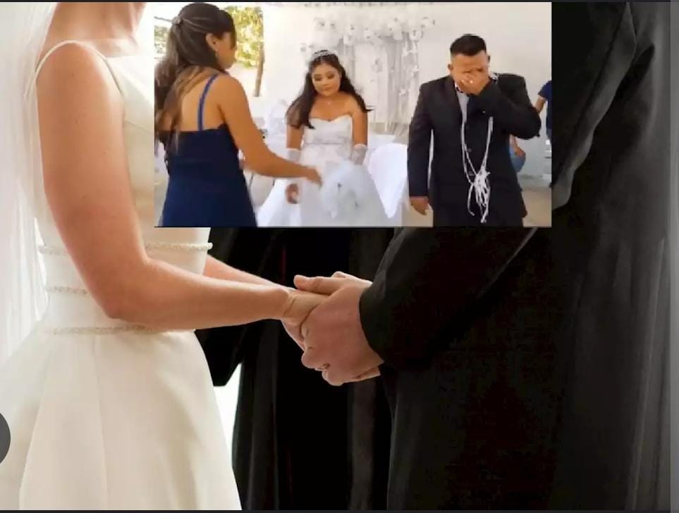 ¿Verdad o actuado? Novio 'lloró' en su boda por mujer que no era su esposa