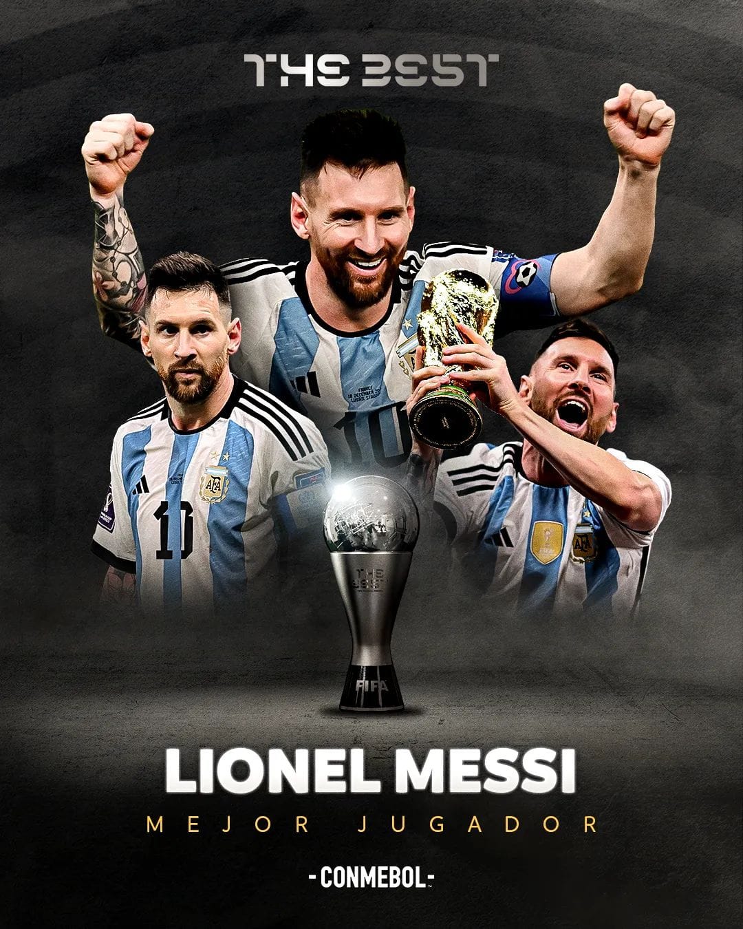 Leonel andres messi gana el premio The Best que otorga la FIFA al mejor jugador del mundo