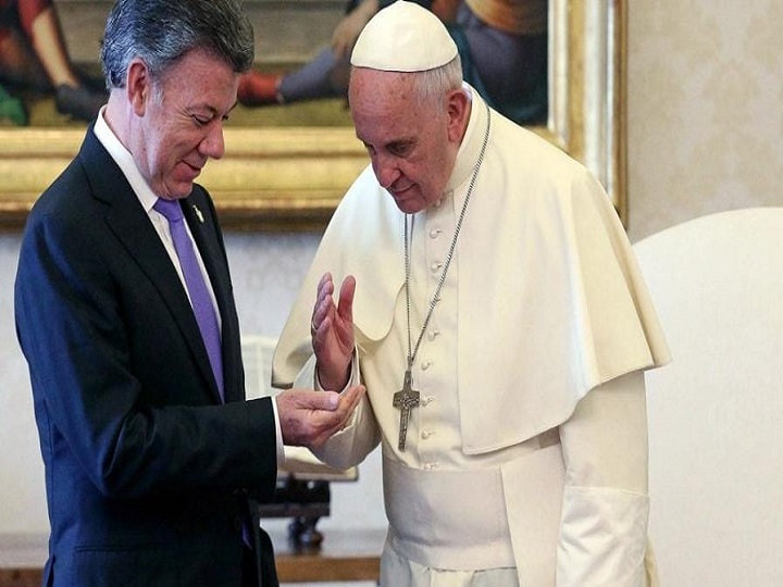 Expresidente Juan Manuel Santos en el Vaticano