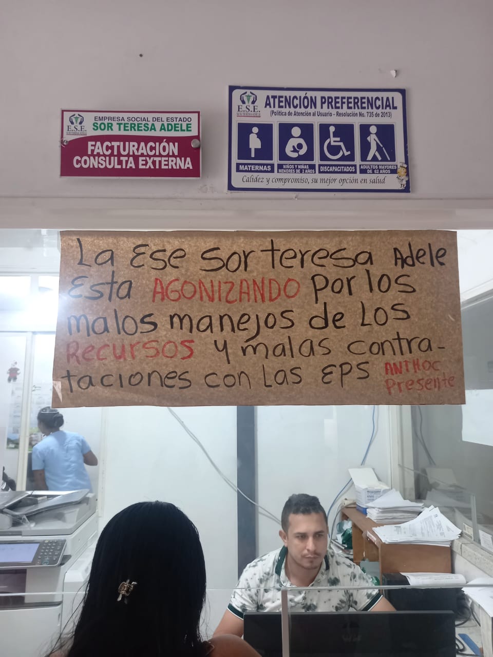 Paro en hospitales de la ESE Sor Teresa Adelle