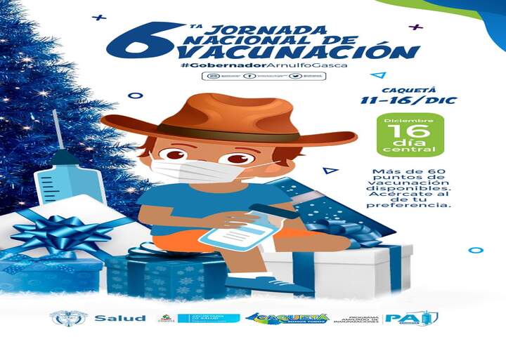 Salud departamental invita a la comunidad a la sexta jornada nacional de vacunación