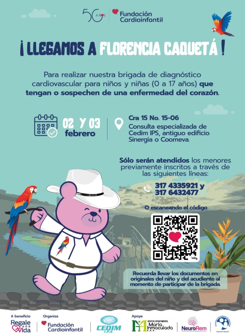 Fundación Cardioinfantil, realizará una jornada de diagnóstico cardiovascular en la capital caqueteña.
