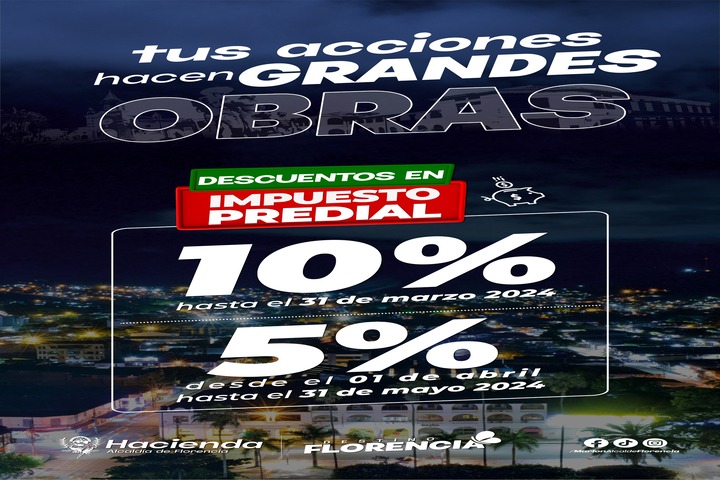 Aprovecha al beneficio del 10% por pagar el impuesto predial