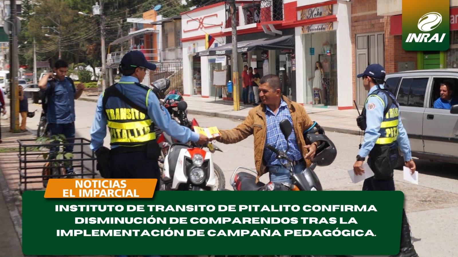 Reporte del instituto de tránsito y transporte Pitalito