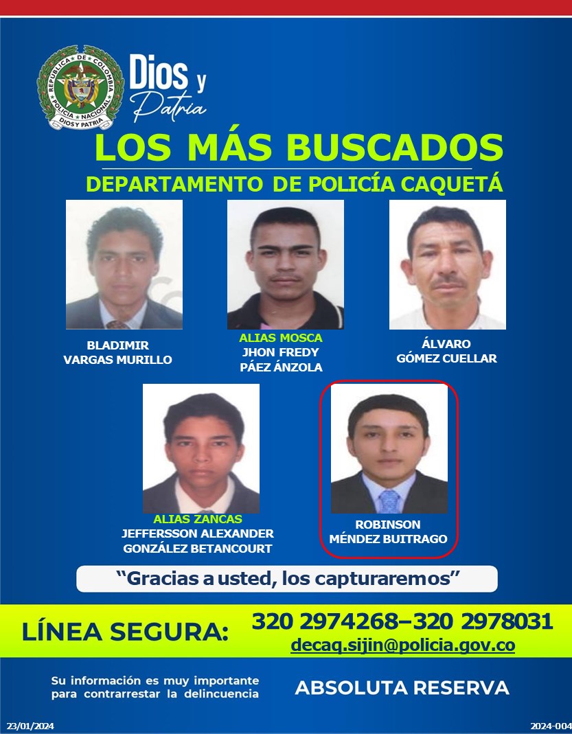 Policía capturó a uno de los más buscados en Caquetá.