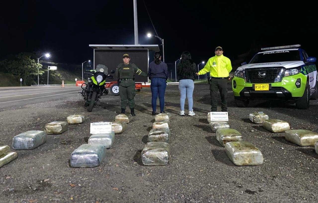Las capturaron con cargamento de marihuana