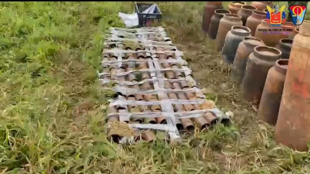 Ejército ubicó una vivienda con artefactos explosivos.
