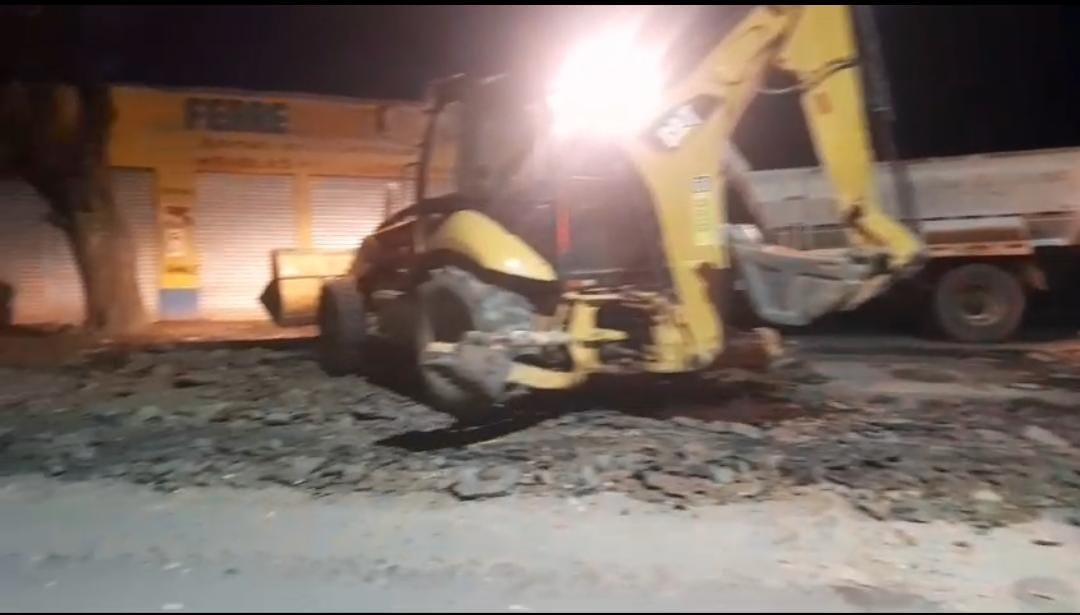 Trabajos de mejoramiento vial en la Comuna Occidental