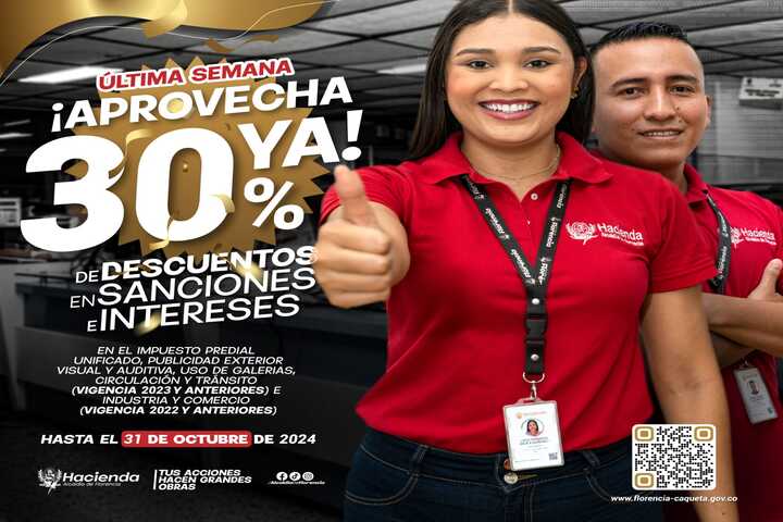 Último Plazo Para Aprovechar el Descuento del 30% en Sanciones e Intereses de Impuestos Municipales