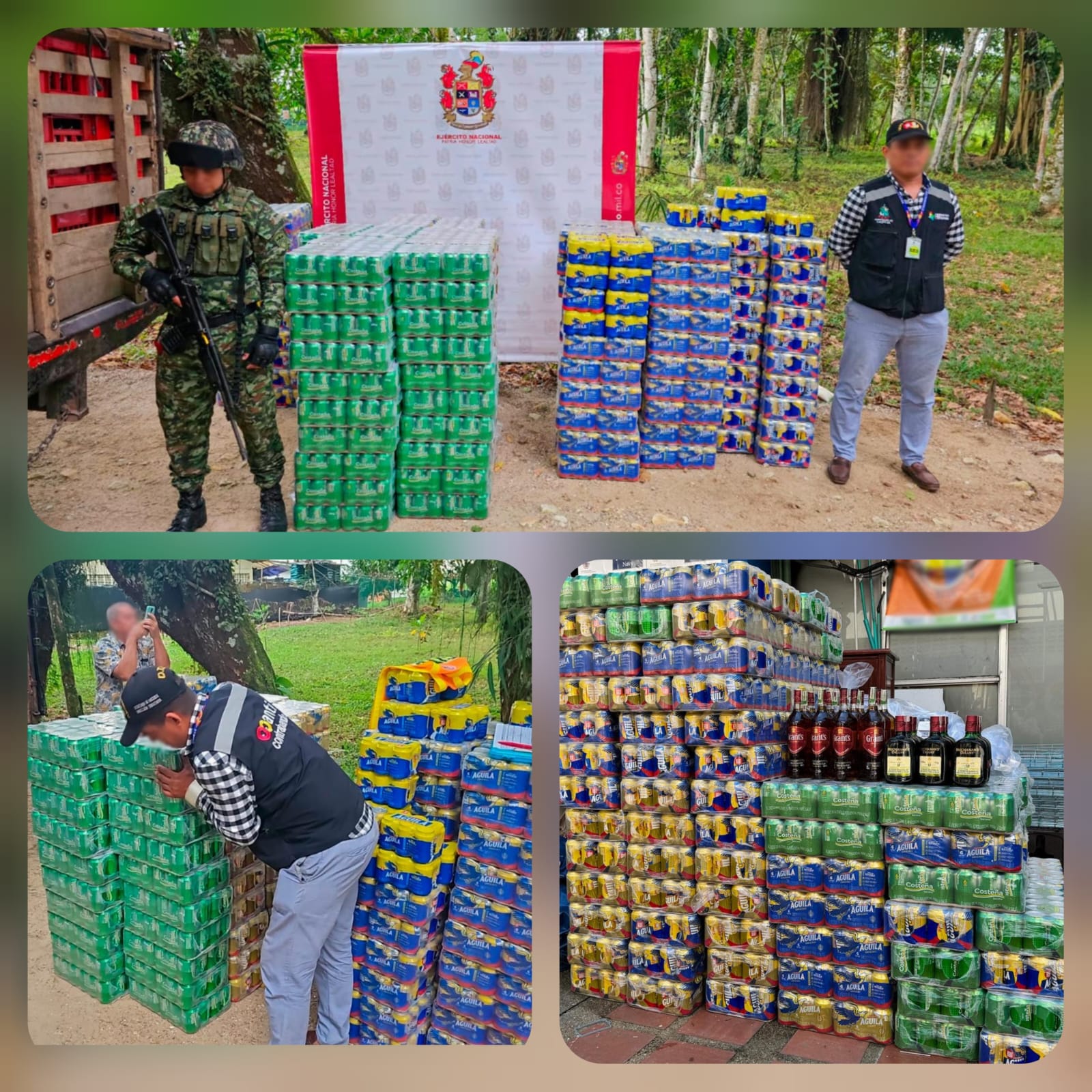 Más de 4 mil latas de cerveza fueron incautadas.