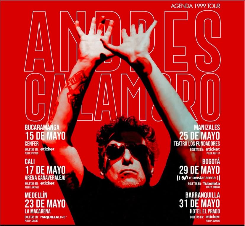Andrés Calamaro confirmó seis conciertos en Colombia