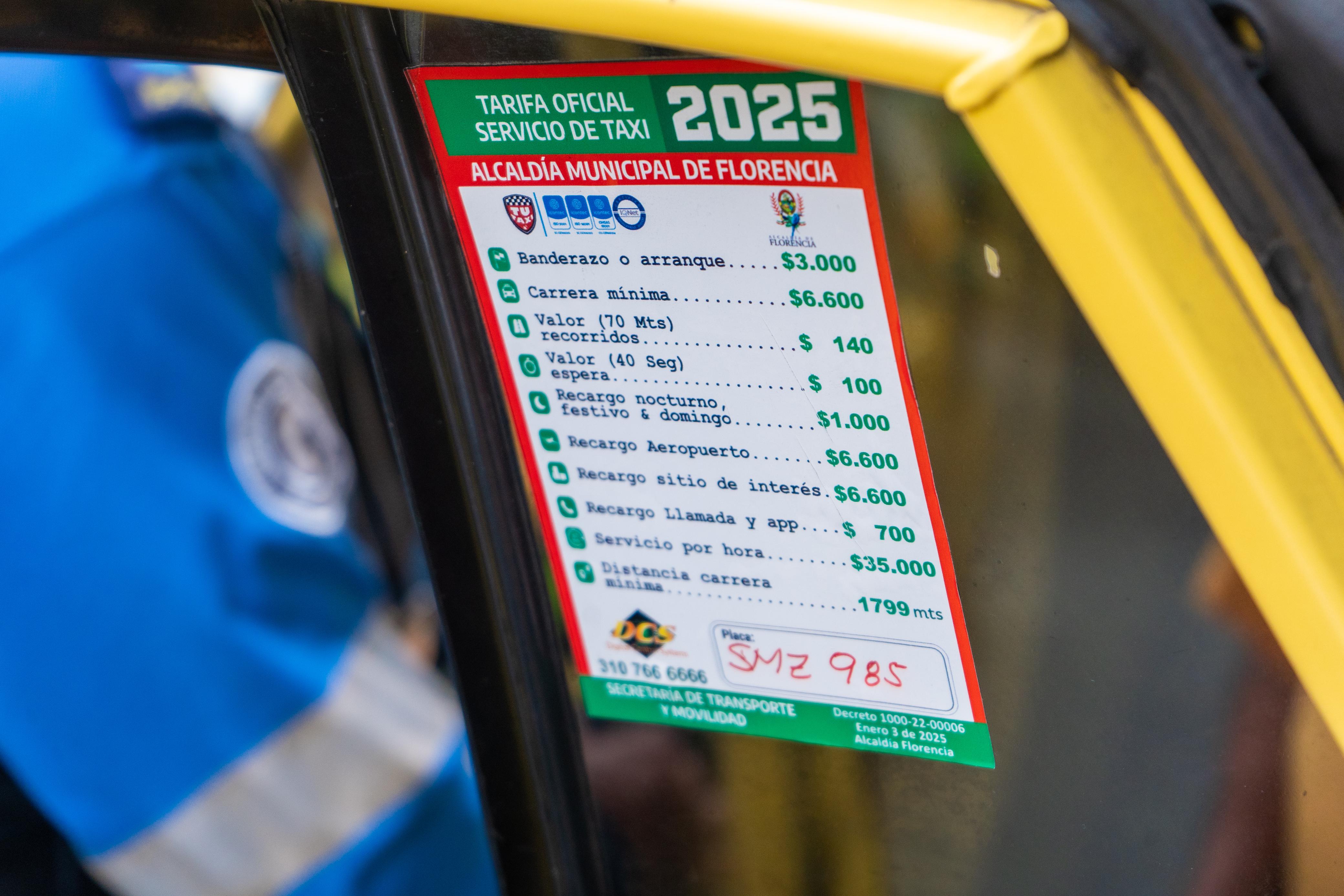 Avanza inspección a taxímetros en Florencia.