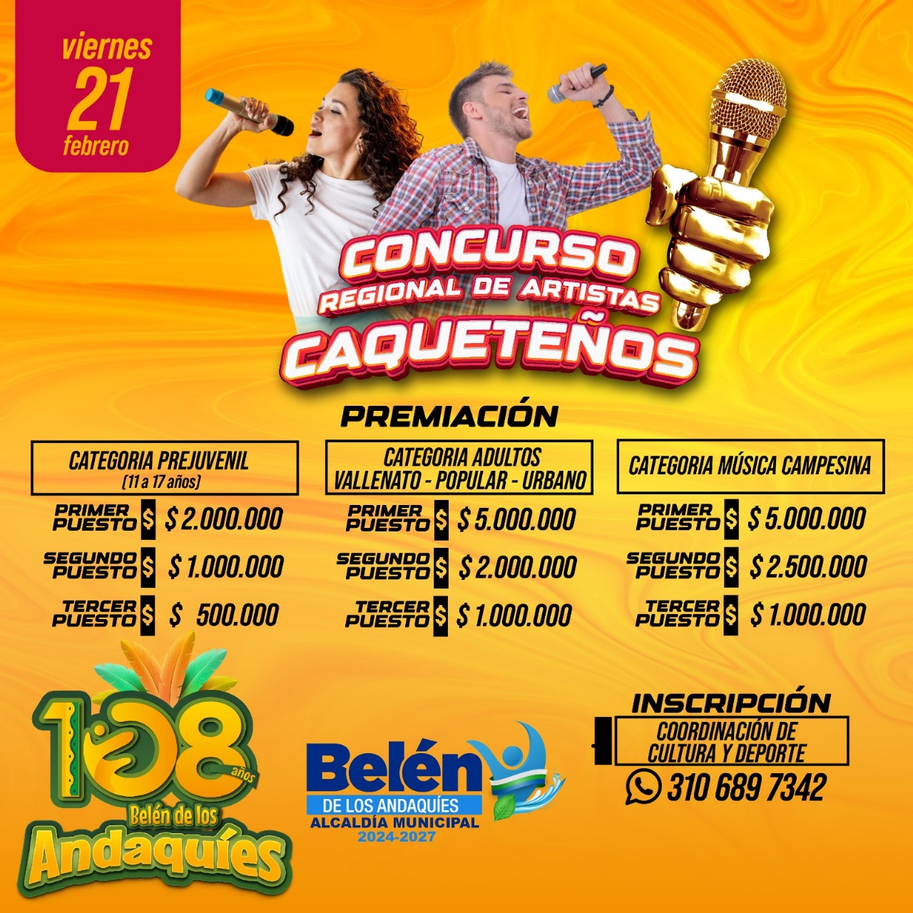 Concurso Regional de Artistas en Belén de los Andaquíes.