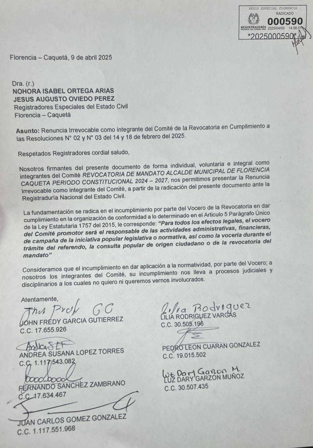 "Golpe a la Revocatoria".