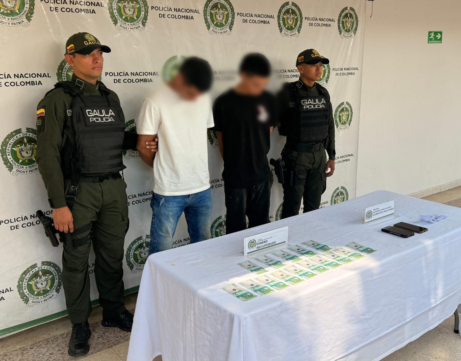 Fueron capturados dos extorsionistas en el municipio