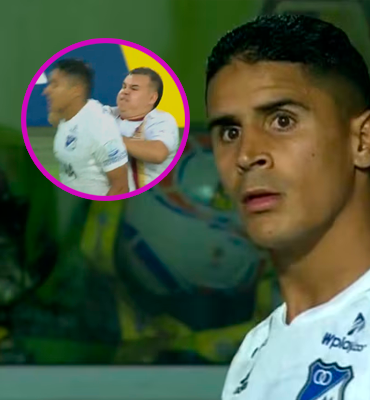 Momento exacto de la agresión a jugador de Millonarios