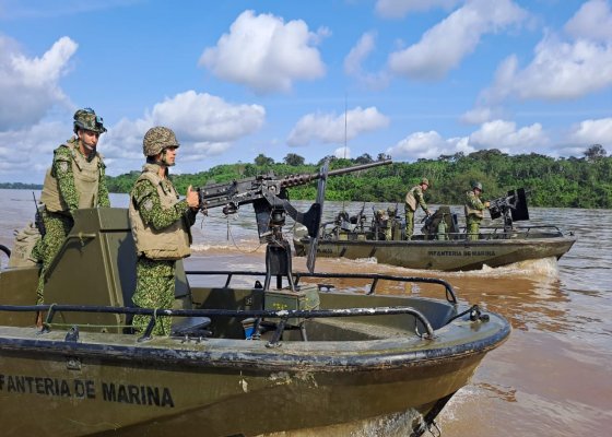 Armada Nacional, incrementa su píe de fuerza y accionar operacional en zonas de río en Caquetá.