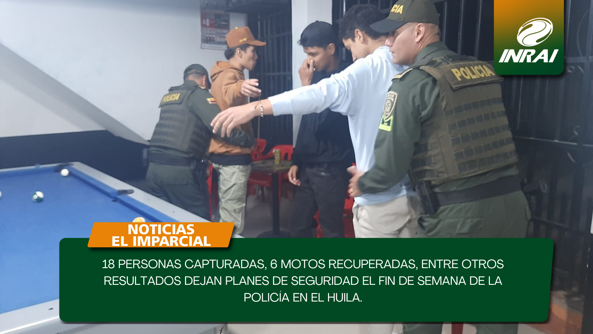 #Ateción Las autoridades continúan  trabajando con propósito de darle tranquilidad a la comunidad huilense.