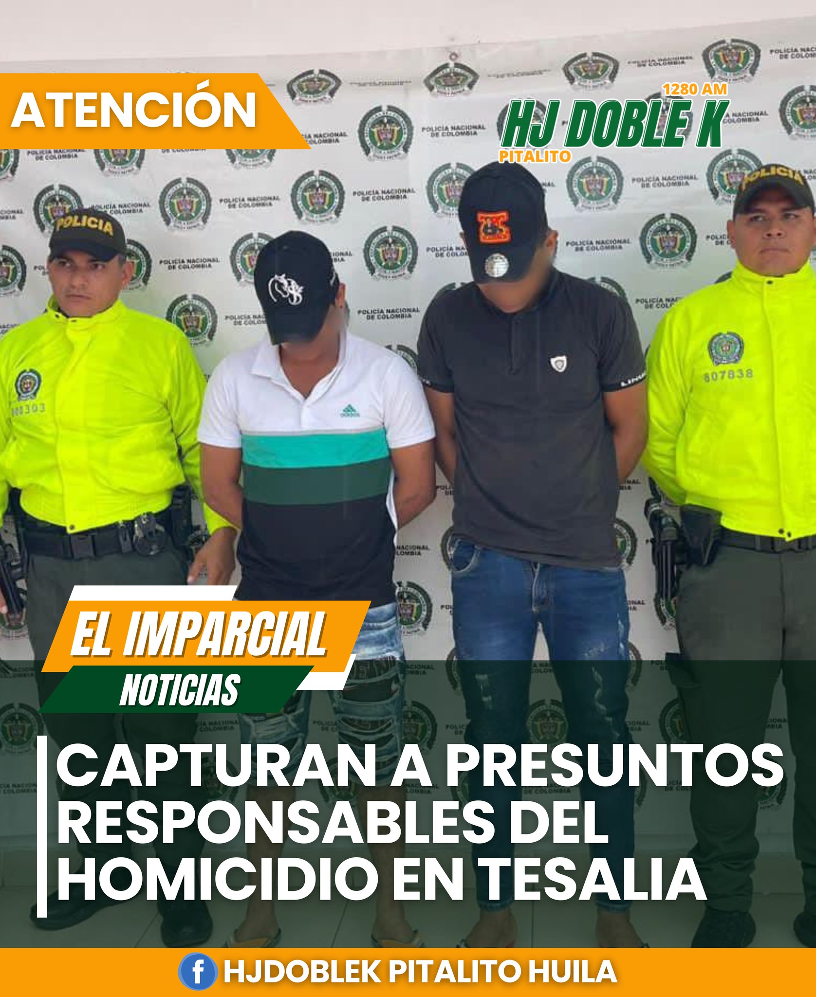 Capturan presuntos responsables del homicidio en Tesalia