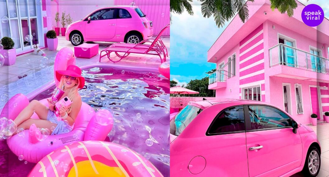¿El sueño de toda niña? Mujer convirtió su casa en una mansión de Barbie