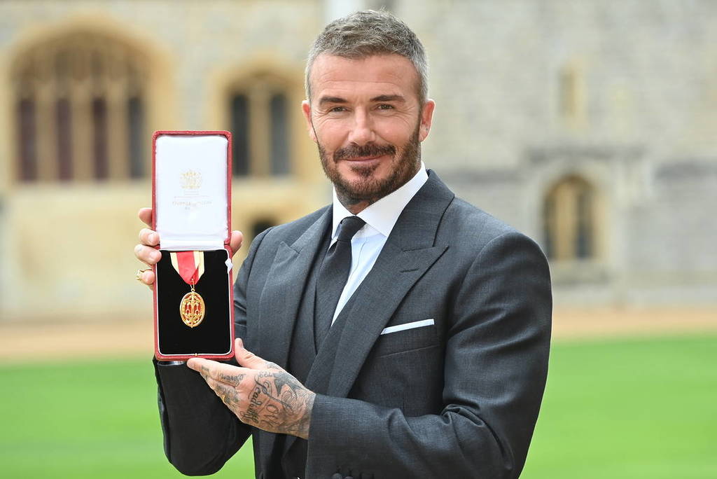 David Beckham se convirtió en Sir inspirado por el rey Carlos III