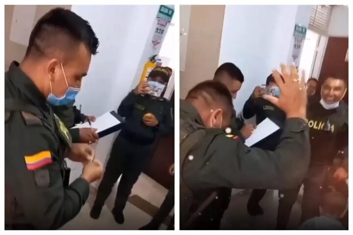 Policía se gana sorteo para no trabajar en navidad y su reacción se vuelve viral