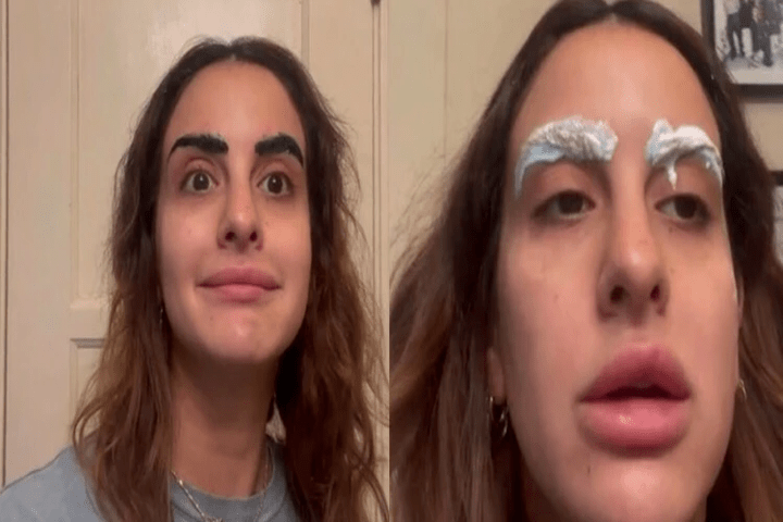 VIDEO: Joven mezcló crema dental y tintura vieja para sus cejas; el resultado es caótico