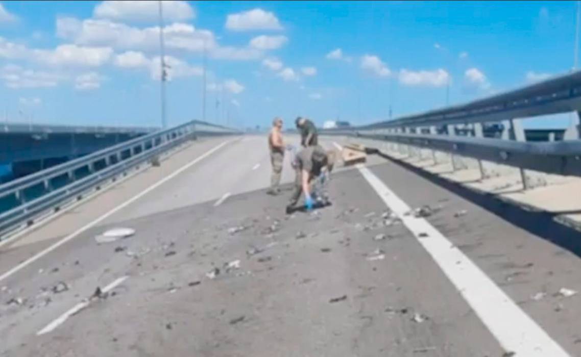 Otro ataque sufrió el puente de Crimea