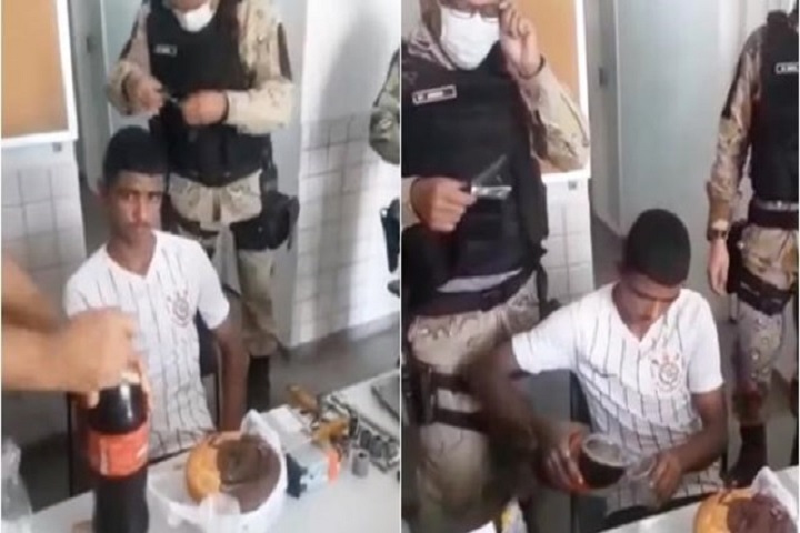Lo detuvieron por robar, pero al darse cuenta que cumplía años los policías se lo celebraron