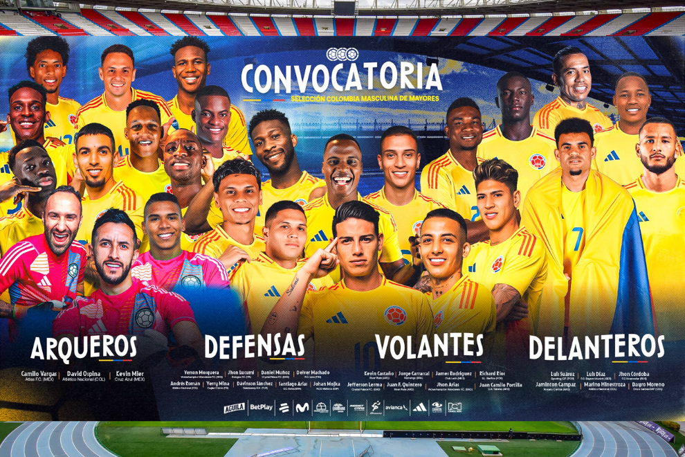 La Selección Colombia ya tiene definida la lista de convocados
