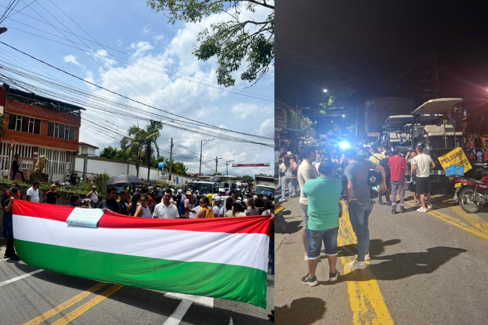 Bloqueos en La Mesa Cundinamarca