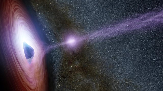Detectan agujero negro que crea estela de nuevas estrellas