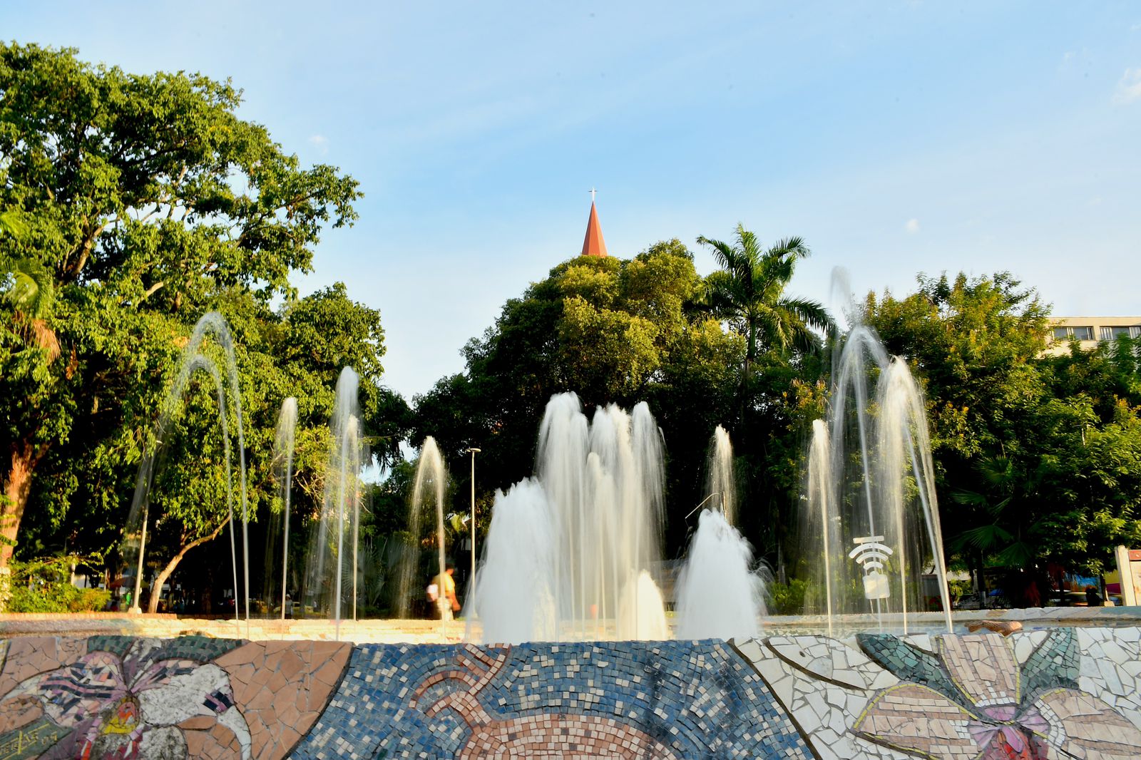 Fuente de agua del parque Santander fue recuperada