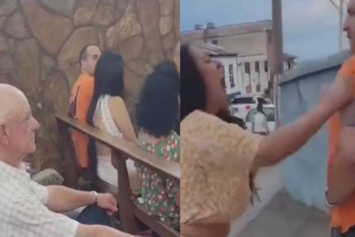 Mujer descubre que su pareja es infiel en plena misa