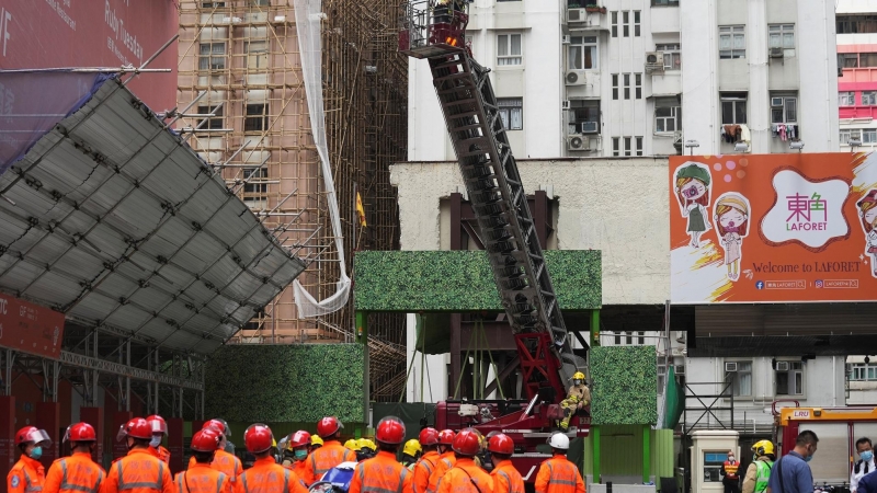 Fuerte incendio en Hong Kong