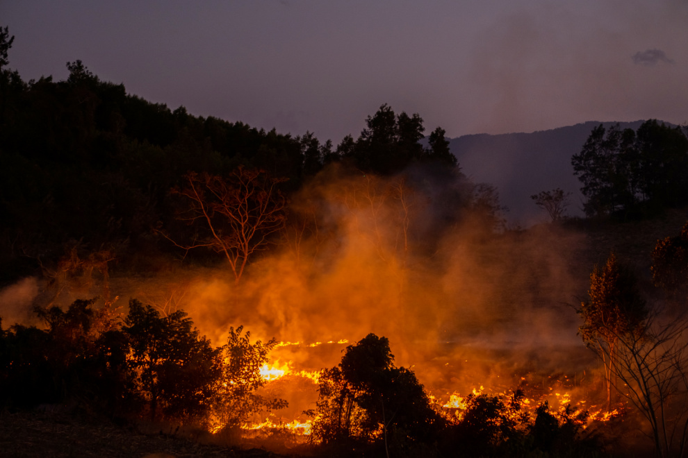 Incendio forestal arrasa el páramo de La Cortadera en Boyacá