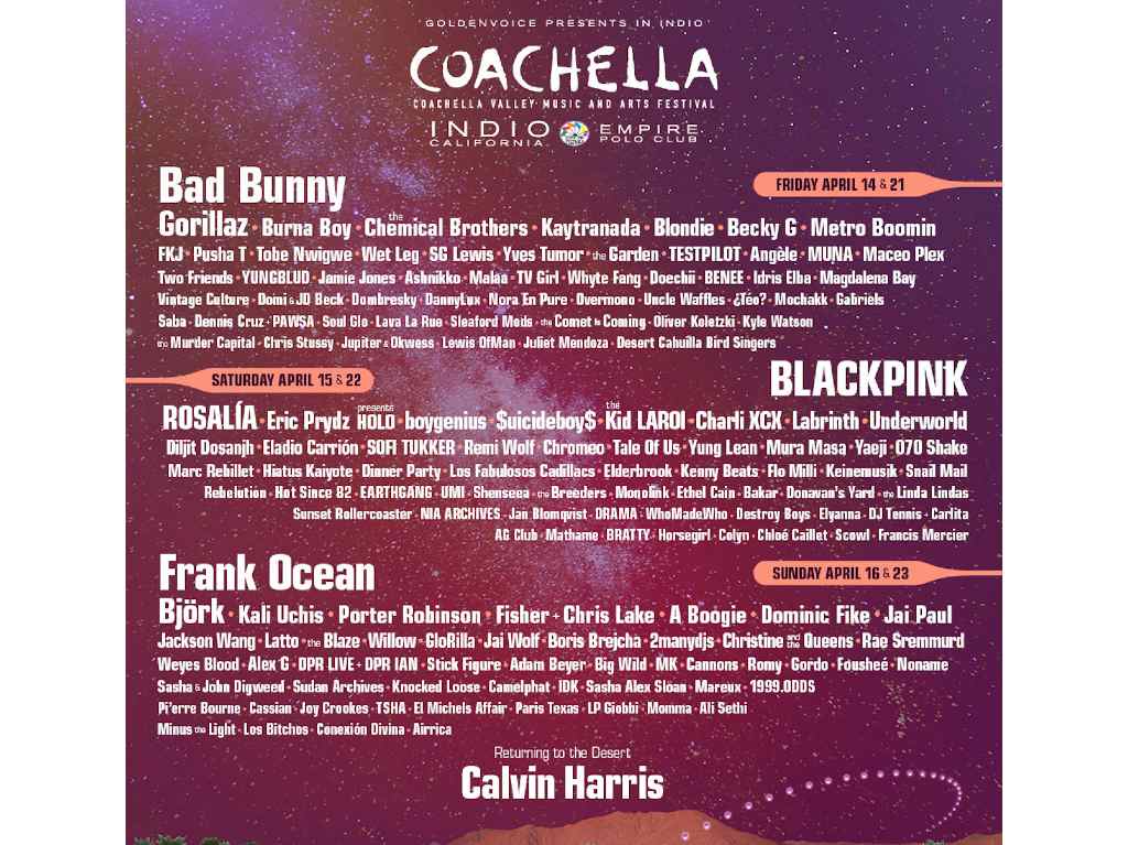 Así será el Coachella 2023