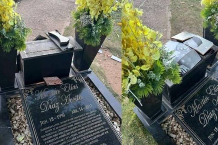 Destruyeron la tumba del cantante Martín Elías