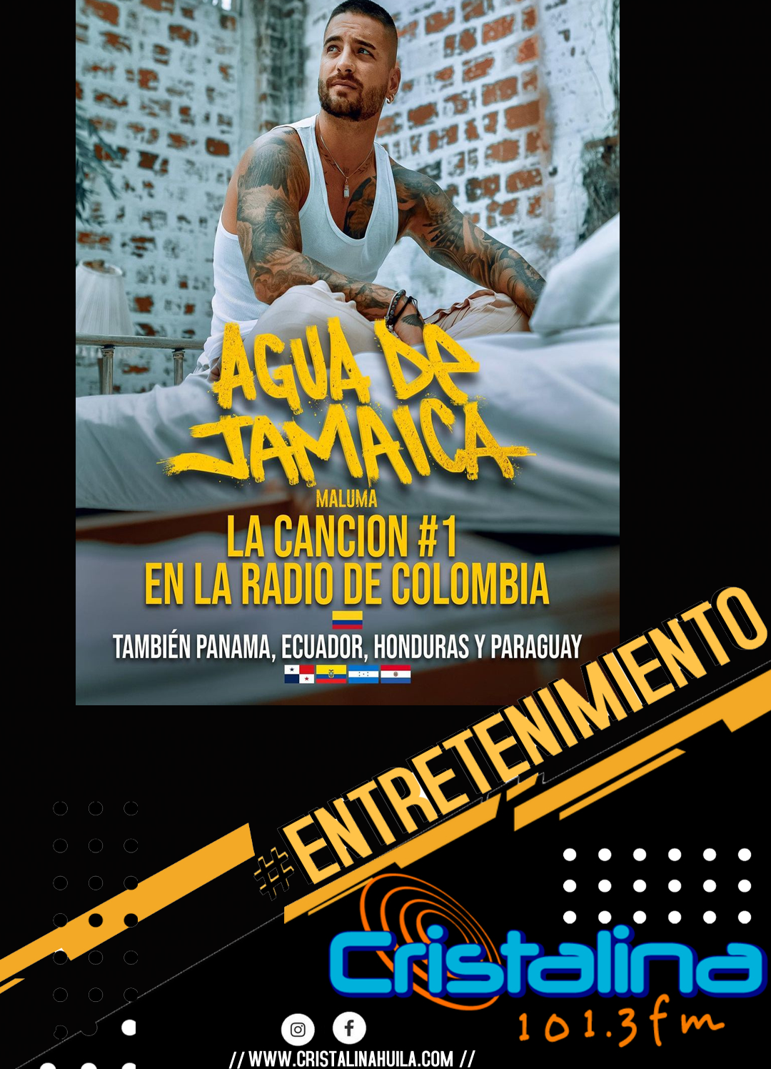 MALUMA ES #1 EN LA RADIO DE COLOMBIA CON “AGUA DE JAMAICA”