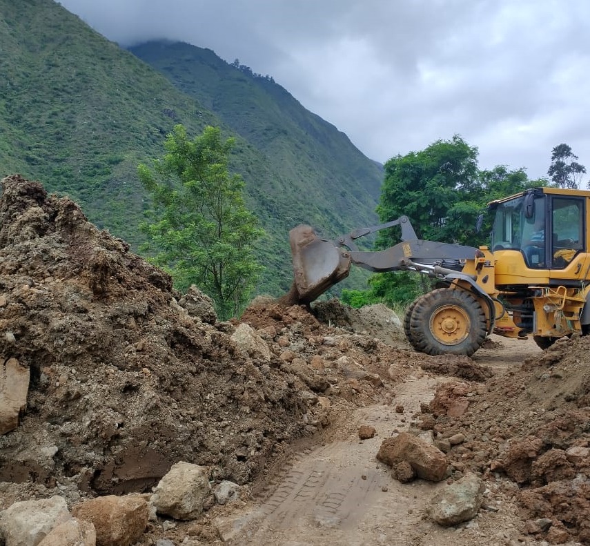 Avanza el mantenimiento de las vías por afectaciones por lluvias