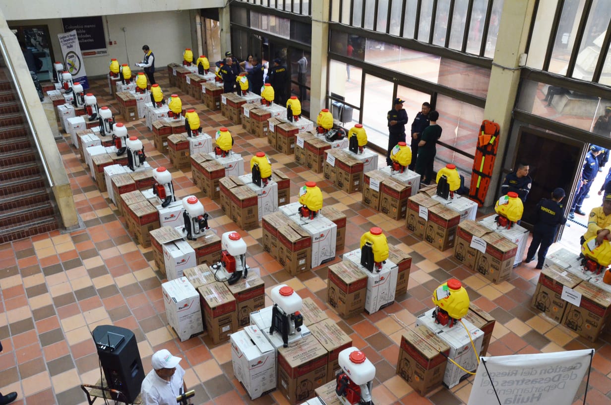35 municipios del Huila fueron dotados con kits para atención de incendios de cobertura vegetal