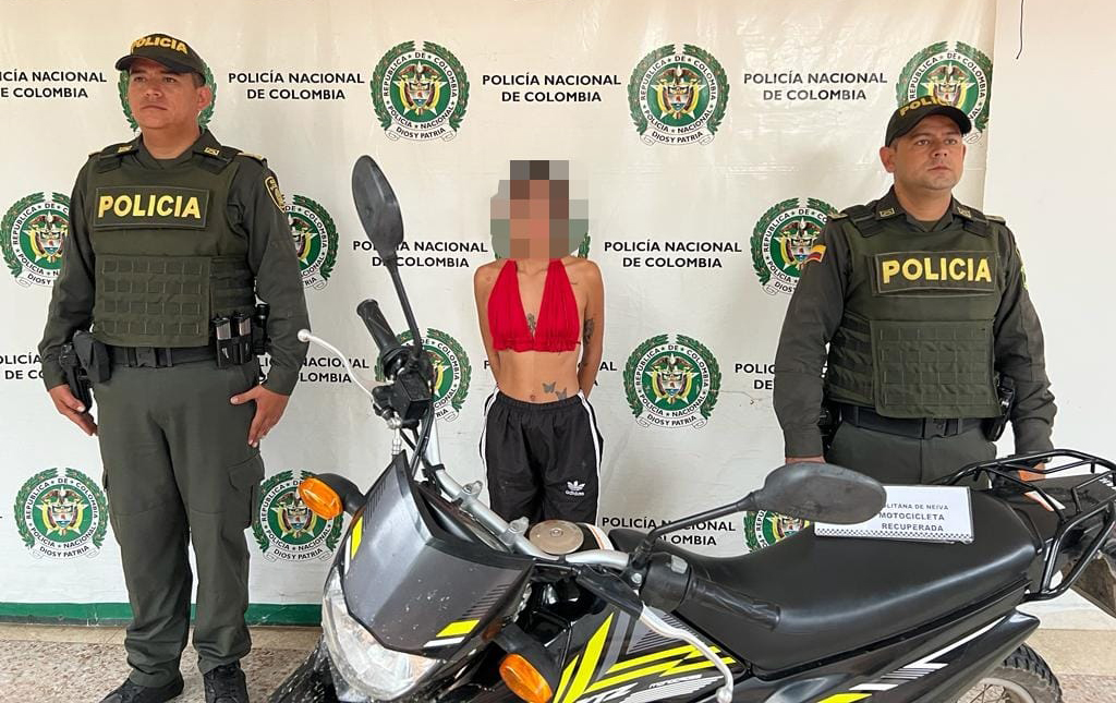 Dejan libre a una mujer que circulaba en una moto hurtada en Neiva