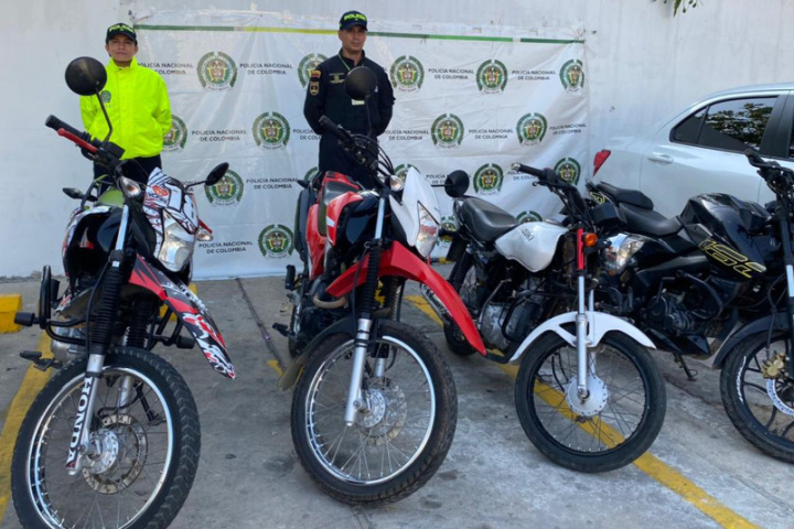 La Policía recuperó 32 motocicletas que habían sido hurtadas en Soacha, Cundinamarca.