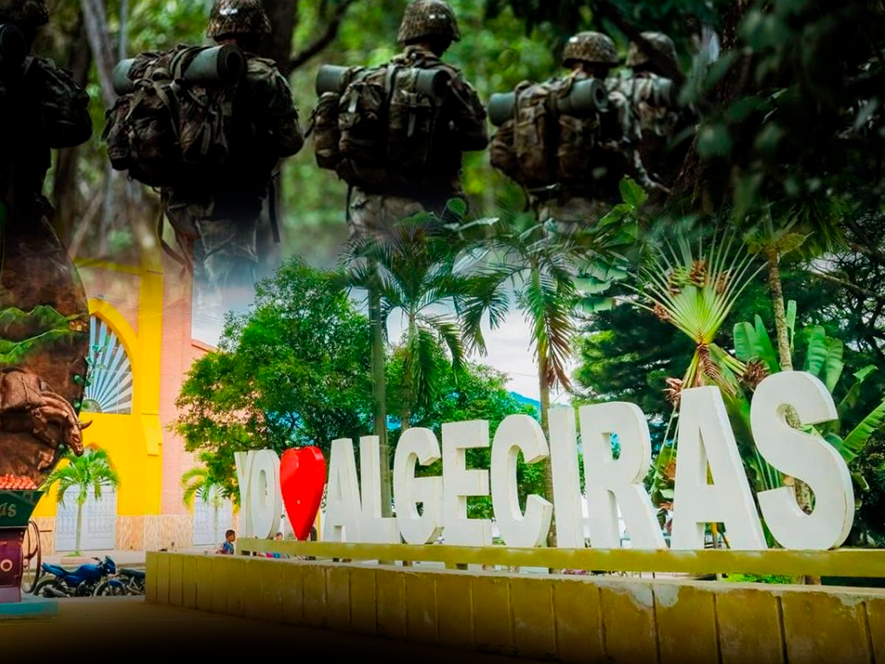 A esta hora continúan los combates en la vereda el Bosque en el municipio de Algeciras, Huila entre tropas de la Novena Brigada y las Disidencias de las FARC