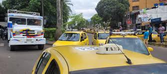 Protesta de taxistas en Florencia.