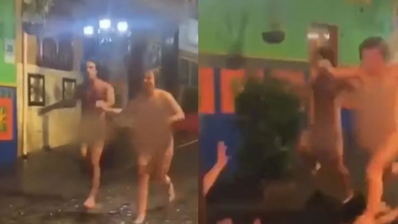 Extranjeros corrieron desnudos por Guatapé, Antioquia