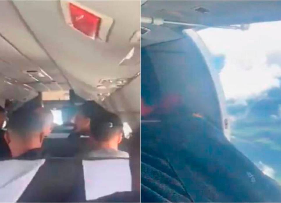 La puerta de emergencia de un avión se abrió en pleno vuelo