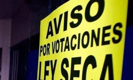 Ley seca por elecciones de Área Metropolitana.