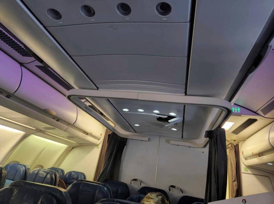 Peligrosa turbulencia en avión