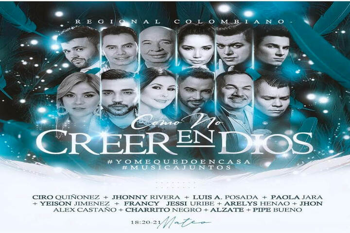 "Como no creer en Dios", canción interpretada por Artistas populares colombianos.